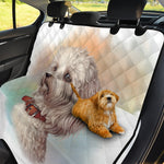 Poodle Portrait Print Pet Car Back Seat Cover