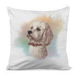 Poodle Portrait Print Pillow Cover