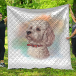 Poodle Portrait Print Quilt