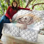 Poodle Portrait Print Quilt
