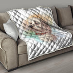 Poodle Portrait Print Quilt