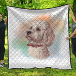 Poodle Portrait Print Quilt