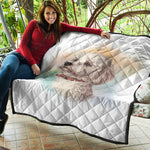 Poodle Portrait Print Quilt