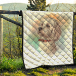 Poodle Portrait Print Quilt