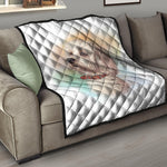 Poodle Portrait Print Quilt