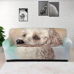 Poodle Portrait Print Sofa Cover