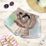 Poodle Portrait Print Women's Shorts