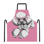 Poodle With Glasses Print Apron