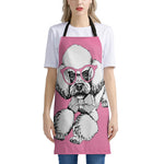 Poodle With Glasses Print Apron
