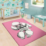 Poodle With Glasses Print Area Rug