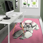Poodle With Glasses Print Area Rug