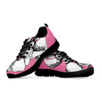 Poodle With Glasses Print Black Sneakers