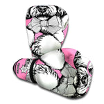 Poodle With Glasses Print Boxing Gloves