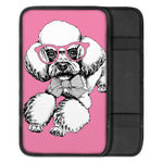 Poodle With Glasses Print Car Center Console Cover