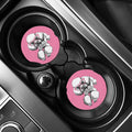 Poodle With Glasses Print Car Coasters