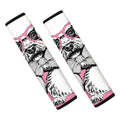 Poodle With Glasses Print Car Seat Belt Covers