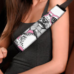 Poodle With Glasses Print Car Seat Belt Covers