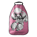 Poodle With Glasses Print Car Seat Organizers