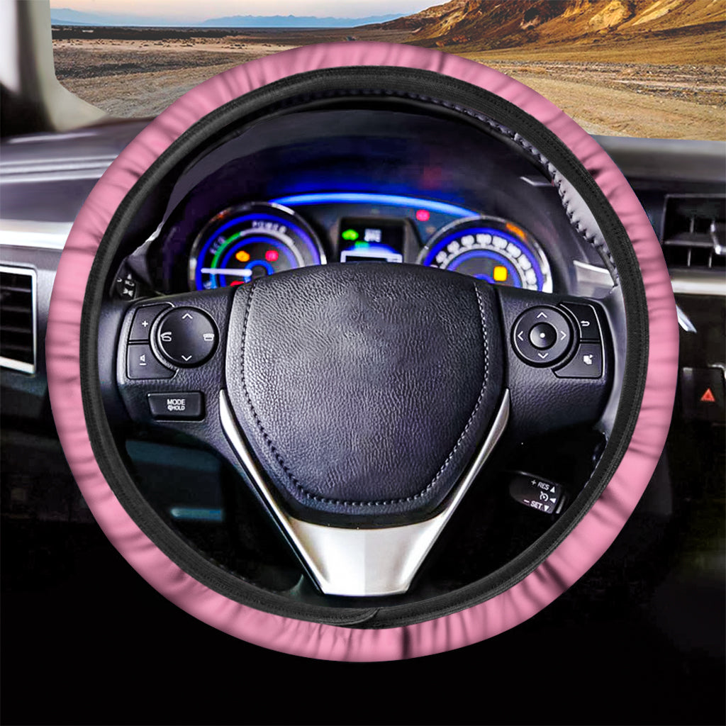 Poodle With Glasses Print Car Steering Wheel Cover