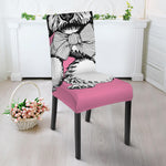 Poodle With Glasses Print Dining Chair Slipcover