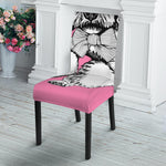 Poodle With Glasses Print Dining Chair Slipcover