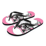 Poodle With Glasses Print Flip Flops