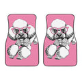 Poodle With Glasses Print Front Car Floor Mats