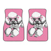 Poodle With Glasses Print Front Car Floor Mats