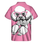 Poodle With Glasses Print Men's Short Sleeve Shirt