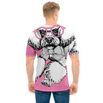 Poodle With Glasses Print Men's T-Shirt