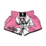 Poodle With Glasses Print Muay Thai Boxing Shorts