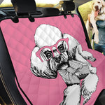 Poodle With Glasses Print Pet Car Back Seat Cover