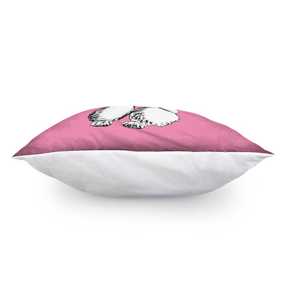 Poodle With Glasses Print Pillow Cover