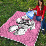 Poodle With Glasses Print Quilt