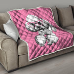 Poodle With Glasses Print Quilt