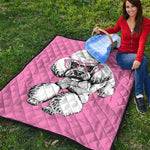 Poodle With Glasses Print Quilt