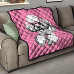 Poodle With Glasses Print Quilt