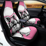 Poodle With Glasses Print Universal Fit Car Seat Covers
