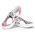 Poodle With Glasses Print White Slip On Sneakers