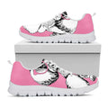 Poodle With Glasses Print White Running Shoes