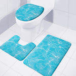 Pool Water Surface Print 3 Piece Bath Mat Set