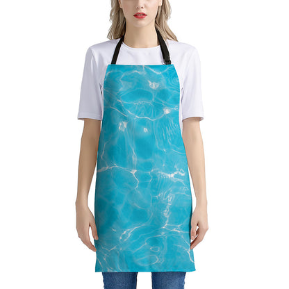 Pool Water Surface Print Apron