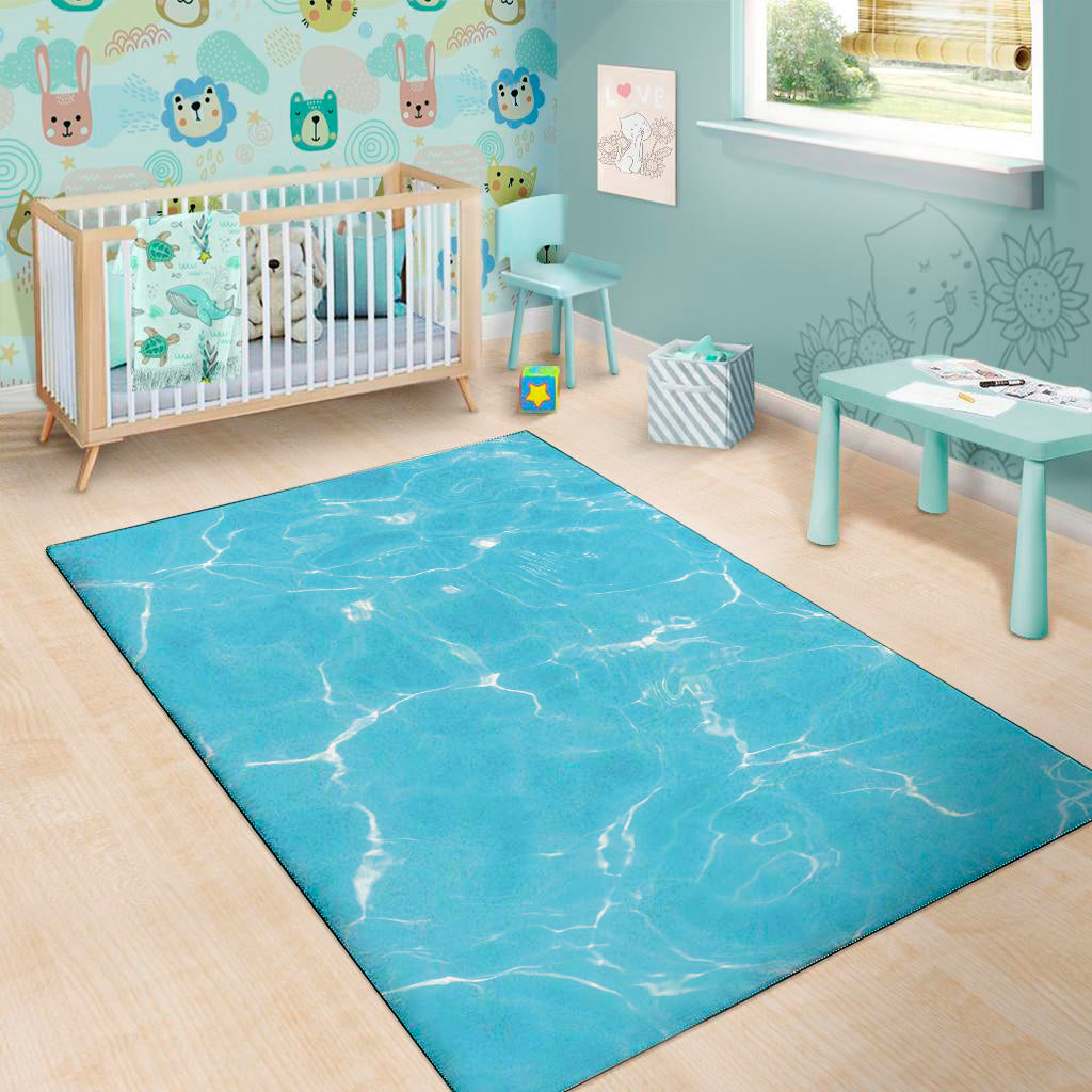Pool Water Surface Print Area Rug