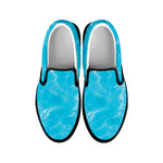 Pool Water Surface Print Black Slip On Shoes