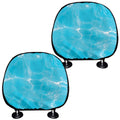 Pool Water Surface Print Car Headrest Covers