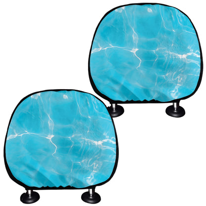 Pool Water Surface Print Car Headrest Covers