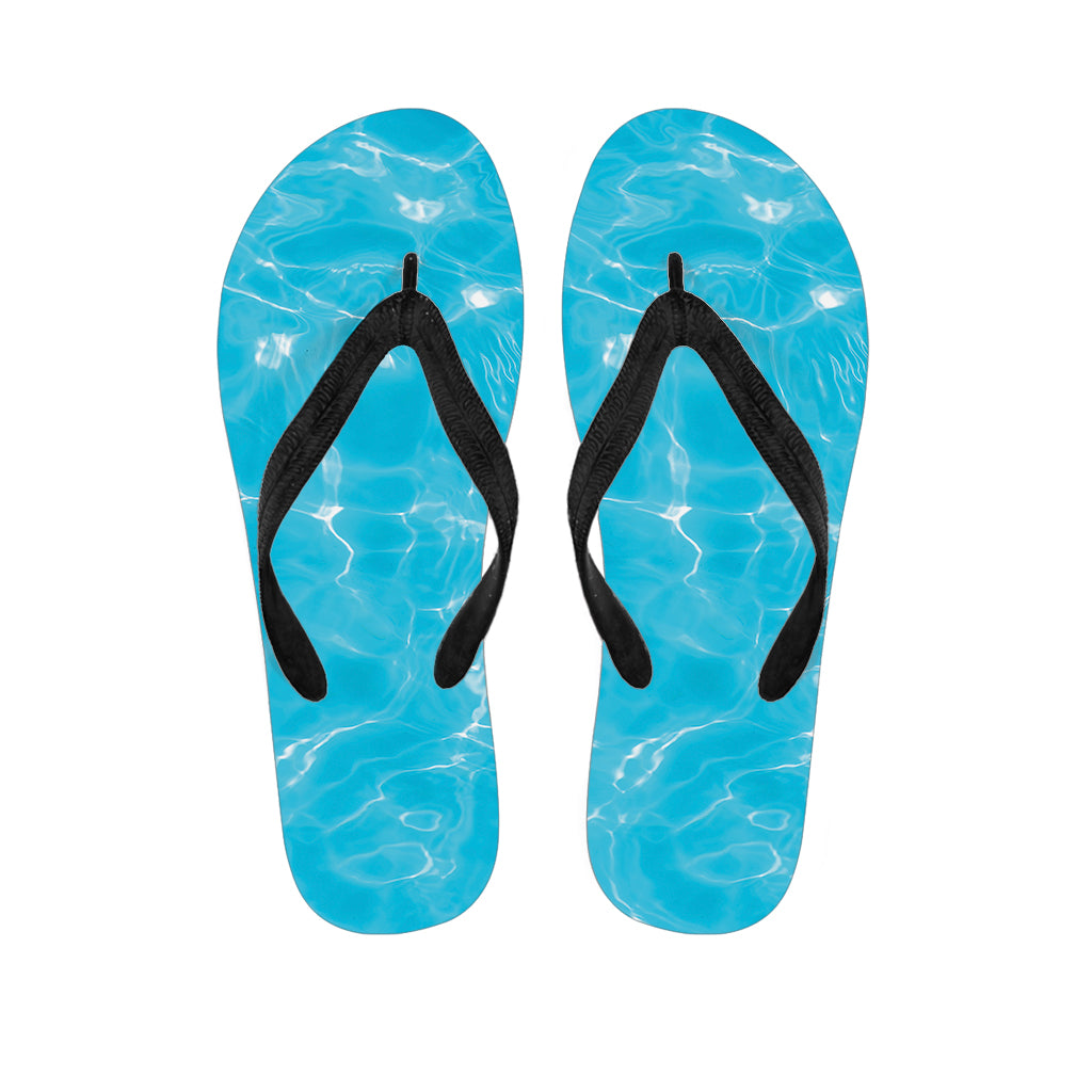 Pool Water Surface Print Flip Flops