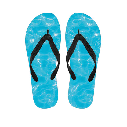 Pool Water Surface Print Flip Flops