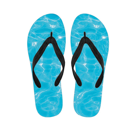 Pool Water Surface Print Flip Flops