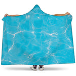 Pool Water Surface Print Hooded Blanket